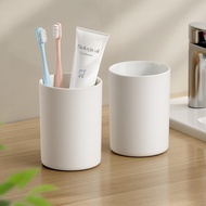 Toothbrush 13.75oz 390ml, Easy to Clean Bathroom 2Pcs, Reusable Plastic Bathroom Tumbler,White