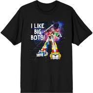Men's cotton T-shirt Voltron I Like Big Bots Men's Black T-Shirt