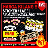 STICKER LOYALTY / REDEMPTION CARD