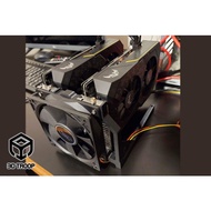 Rig Mining GPU Double External Support with Fan Holder Stand - S3D