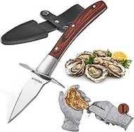 Oyster Shucking Knife,Oyster Knife,Sturdy Sharpness Oyster Shucking Kit With Comfort Wood-handle,Oys