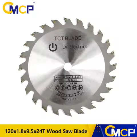 1pc 120x1.8x9.5x24T Circular Saw Blade For Wood Carbide Alloy Woodworking Saw Blade TCT Cutting Disc