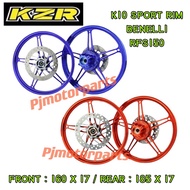 BENELLI RFS150 RFS150i (1 SET) 160/185 X 17 K10 SPORT RIM+FRONT & REAR DISC PLATE+SPROCKET HUB RFS 1