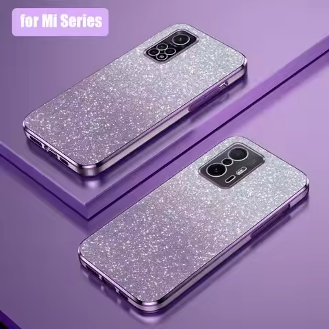 Mi10t Mi11t Luxury Glitter Gradient Plating Case For Xiaomi Mi 11t Pro 5g 11 T 10T Women Silicone Sh