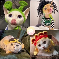 Pet Cat Hat Hand-Knitted Hat cospaly Props Headwear Cute Headgear Funny Funny Cross-Dressing Hat