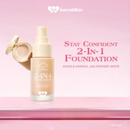 BNB barenbliss Bloomatte Stay Confident 2-in-1 Foundation [Cover & Conceal, 16H Feathery Matte] 20ml