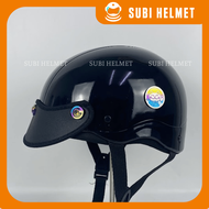 [TẶNG TEM BIKER] Nón Bảo Hiểm Nửa Đầu 1/2 - Mũ Bảo Hiểm Nửa Đầu - Sơn Nhiều Màu - Phủ Nano - Gắn 7 Ố