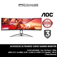 AOC GAMING CURVE AC493UCX2 ULTRA WIDE MONITOR (49"/5120X1440/1MS/165HZ/HDMI/DP/USB-C/VA/3YW)
