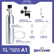 Aluminium Tank CO2 Set Aquarium System Aquascaping 1L 2L 4L