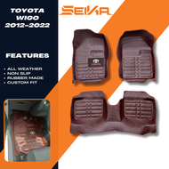 Toyota Wigo 2012-2022 with Trunk Tray (Coffee color) 5D Car Matting Diamond Deep Dish Toyota Car Acc