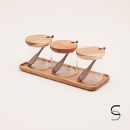 SARABARN Set of 3 Seasoning Jar | ชุดโหลแก้วใส่เครื่องปรุง