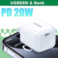 UGREEN 20W GaN Wall Charger USB C Charger Mini Power Adapter Fast Charger