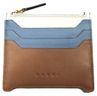 MARNI 2025 春夏系列，義大利製造，TRUNKAROO 卡包，真皮卡套 PFMO0112U2P6948，蛋白石/肉桂色/貝殼色 (ZO879)，錢包，原價：¥71,500 [近全新] [二手]