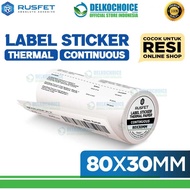 stiker label thermal paper sticker barcode resi a6 10x15cm 100x150mm - continous 80x30