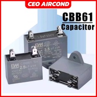CEOapt CBB61 Fan Capacitor Motor Capacitor Aircond Capacitor 1UF 1.2UF 1.5UF 2UF 3UF 3.5UF 4UF 4.5UF
