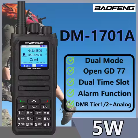 Baofeng DM-1701A DMR walkie talkie Dual Time Slot Open GD77 dual mode analog Digital Tier Long Range