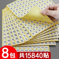 Size Label Sticker Number Sticker D4EK