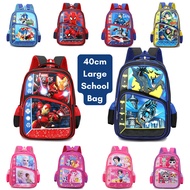 TOYSSAFARI 40cm School Bag Toy Story Frozen Sonic Princess LOL Superhero Ironman Captain America Spiderman Batman