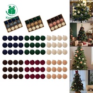 Kesoto 12 Christmas Baubles for Hanging, Velvet Baubles, Flocked Decorative Baubles, Shatterproof Ba