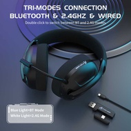 Shark Attack L80 Tri-Mode Gaming Headset, Lightweight 180G, 5.1 Channel Hi-Fi Stereo Surround