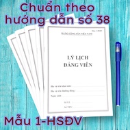Party member calendar sample 1-HSĐV - Latest standard model according to instructions number 38 days
