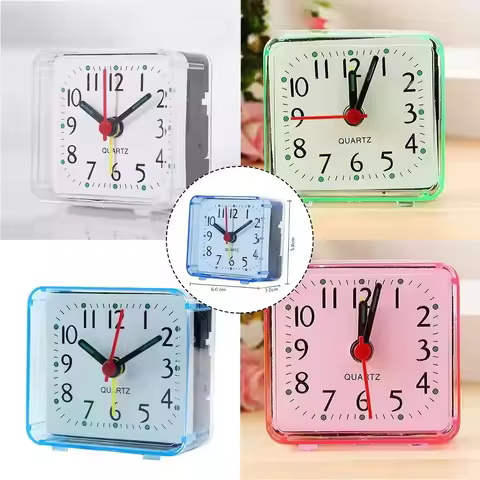 Table Clock Square Alarm Clock Digital watch Small alarm clock Electronic Bed Travel Clock quartz de