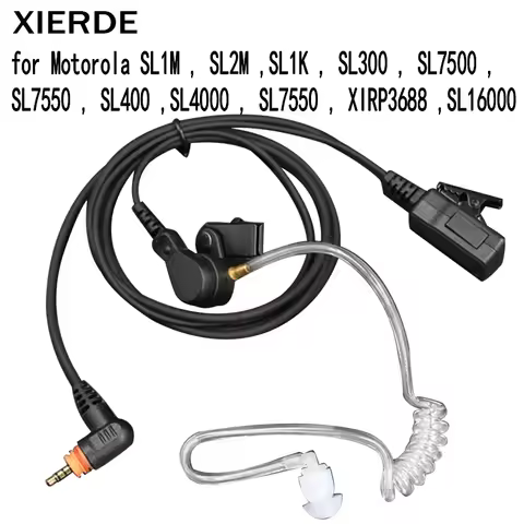 PPT Headphones with Mic for Motorola Radio SL1M SL1K SL1600 SL300 SL7500 SL400 SL4000 SL7550 Walkie