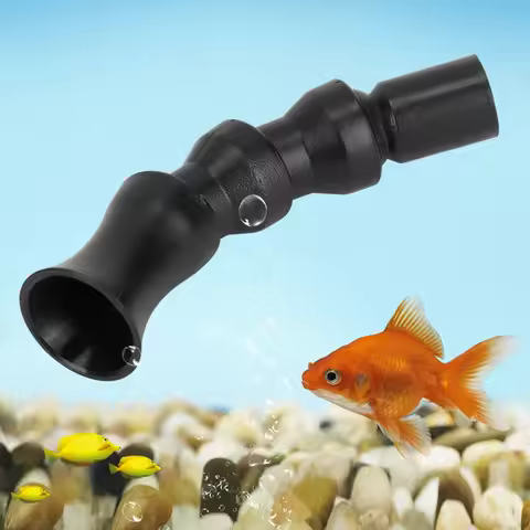 Plastic Aquarium Water Outlet Nozzle Flexible Nozzle Duckbill Water Outlet Nozzle 360° Rotating Blac
