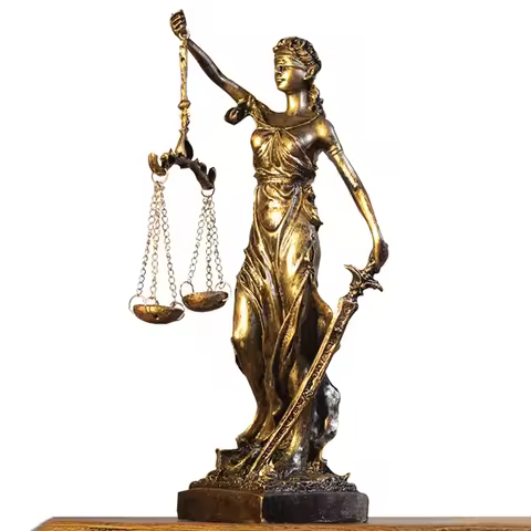 Aqumotic Greece Justitia Justice Fair Goddess Retro Craft Home Accessories Decoration European Creat