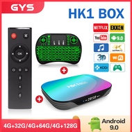 New HK1 BOX Android 9.0 TV Box Amlogic S905X3 Quad Core Cortex A55 8K HD 2.4G&amp;5G Wifi Bluetooth 1000M 4K Smart Media Player Support Voice Assistant HK1 Series Hot Sell Set Top Box