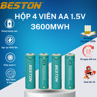 Bộ Sạc Beston M7038 sạc được cho cả pin 1.2V và 1.5V cổng sạc type C tiện lợi có đèn báo sạc