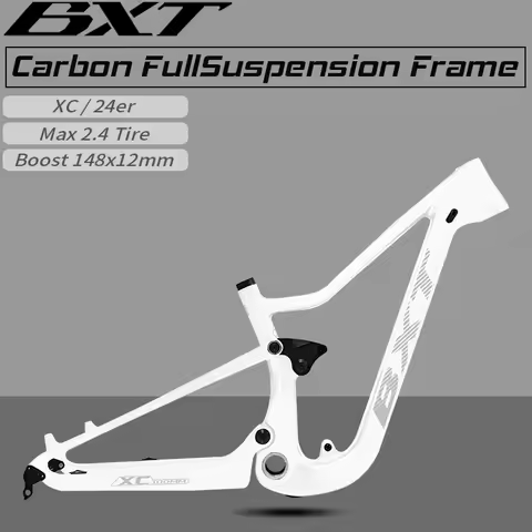 BXT 24er Full Suspension Bicycle Frame Carbon Mountain Suspension Boost frame XC Cross Country