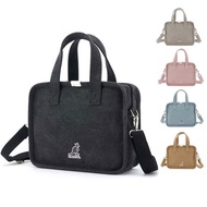 【KANGOL】袋鼠水洗帆布小方包 熱壓吐司手提側背包 手提包 側背