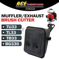 Muffler Exhaust Brush Cutter Mesin Rumput TB33 TL33 TU33 BG330 Mitsubishi OGAWA VICTA