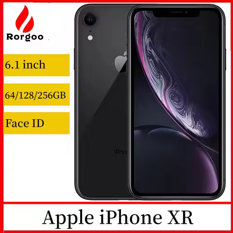 Apple iPhone XR Mobile Phone 3G 4G LTE Original Unlocked Face ID 6.1" Retina 3GB RAM 64GB 128GB 256G