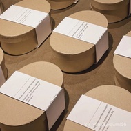 KY-# Oval Gift Box round Kraft Box Hand Gift Box Baking BoxinsCookie Box Dessert Box DSHB