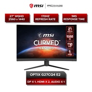 MSI OPTIX G27CQ4 E2 1MS 2K 170HZ WQHD CURVED 27" VA GAMING MONITOR