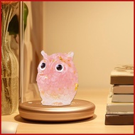 Natural Crystal Owl Statue Resin Owl Decoration Sculpture Owl Figurine Home Decor 4.8x4cm/1.89x1.57 