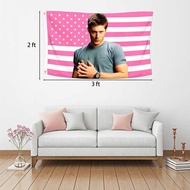 Flag Pink American Flag Background Jensen Ackles Fg5X3FT Left 2 Buckles