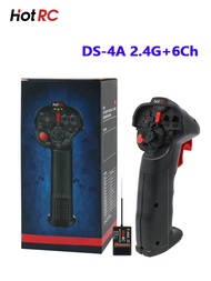 HotRC DS-4A 2.4กรัม4ช่องมือเดียว RC วิทยุส่งสัญญาณที่มี4Ch รับสำหรับรถ RC เรือลูกกระจ๊อกเครื่องบิน