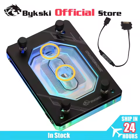 Bykski for AMD RYZEN3000 RyzenAM3/AM3+/AM4 1950X TR4 X399 X570 CPU Water Block Fan Cooling Copper Ra