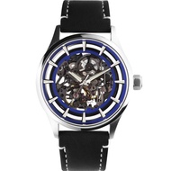 【RELAX TIME x FIBER 聯名系列】鏤空機械錶-藍/黑色皮帶