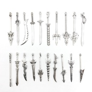 5 Swords Alloy Small Pendants diy Creative Handmade Decorative Necklaces Homemade Earrings Ear Clips