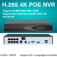 XMeye 4-channel/8-channel NVR เครื่องบันทึกกล้องวงจรปิด NVR H.265 4K Network Video Recorder