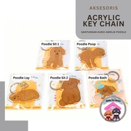 GANTUNGAN Acrylic Poodle Keychain Acrylic Poodle Key Chain