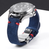 สายหนังนิ่มนิ่มสำหรับเข็มขัด Seiko สำหรับนาฬิกา Huawei GT2/3สายนาฬิกาข้อมือวงสำหรับ Samsung Galaxy Watch3 4 5pro 45มม. 40 42 44 46มม.