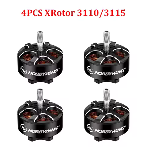 4PCS Hobbywing XRotor 3110/3115 Premium Brushless Motor - 900KV/1050KV/1150KV 4-6S M5 Shaft for 8-10
