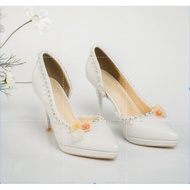 WEDDING SHOES - BRIDE SHOES H95 3 FLOWERS - WEDDING HOSE