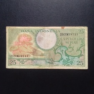 Uang Kuno Seri Bunga Burung Rp 25 Rupiah 1959 TP8nk