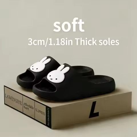 Cute Miffy Men and women EVA Anti-Slip Slippers Home Thick Bottom Slippers Comfortable Lightweight I